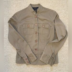 Van Heusen Khaki Utility Jacket XS 100% cotton